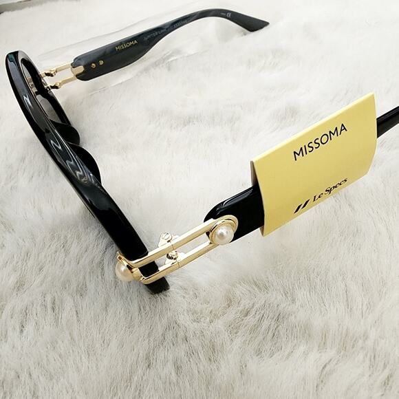 NEW Le Specs Missoma Jupiter Link Aviator Black Pearl Sunglasses - Picture 12 of 16